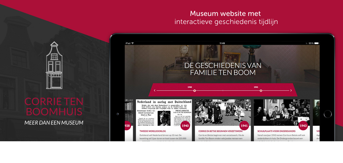 Museum website Corrie ten Boomhuis in Haarlem